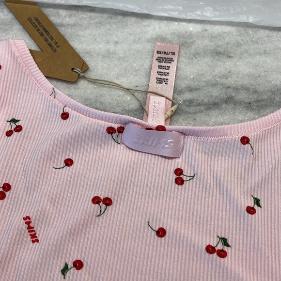 ‼️SOLD‼️SKIMS Soft Lounge Limited Edition Cherry 🍒 Blossom Print TANK size XL - Picture 5 of 8